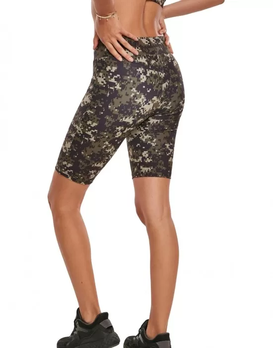 Дамски клин в тъмен камуфлажен десен Urban Classics Camo Tech, Клинове - Hoodstyle.bg