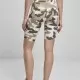Дамски къс клин в камуфлажен десен Urban Classics High Waist Camo Tech Cycle Shorts duskrose camo, Клинове - Hoodstyle.bg