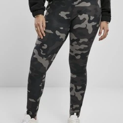 Дамски клин в сиво с камуфлажни шарки Urban Classics  Ladies High Waist Camo Tech Leggings 