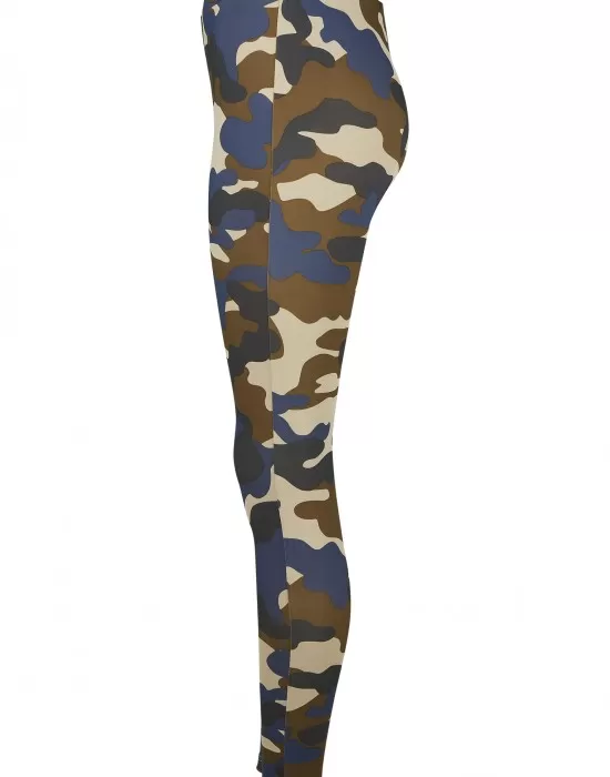 Дамски клин в цвят маслина с камуфлажни шарки Urban Classics Ladies High Waist Camo Tech Leggings, Клинове - Hoodstyle.bg