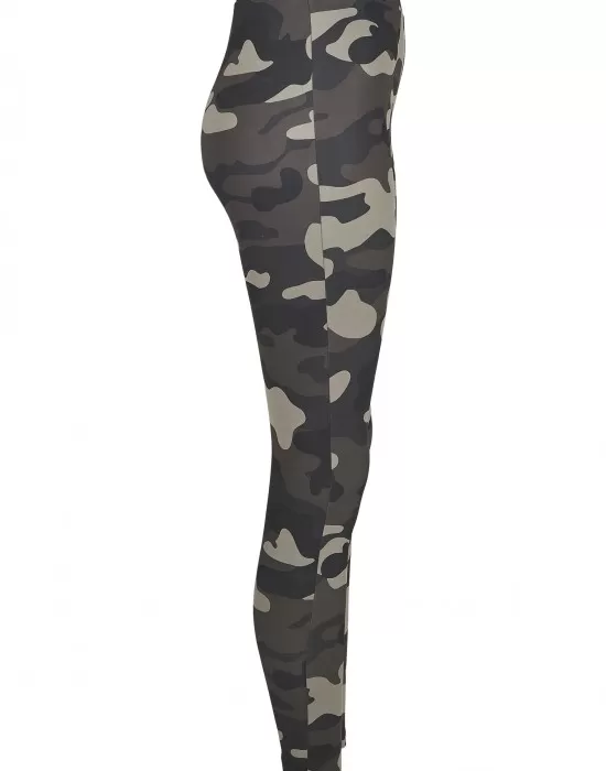 Дамски клин в сиво с камуфлажни шарки Urban Classics  Ladies High Waist Camo Tech Leggings, Клинове - Hoodstyle.bg