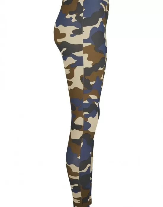 Дамски клин в цвят маслина с камуфлажни шарки Urban Classics Ladies High Waist Camo Tech Leggings, Клинове - Hoodstyle.bg