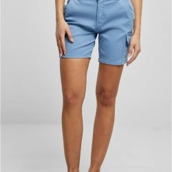 Дамски къси карго панталони в светлосин цвят Urban Classics Ladies Cargo Shorts