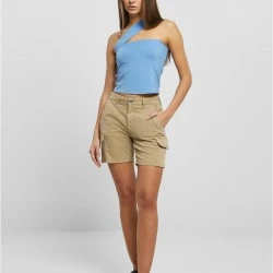 Дамски къси карго панталони в бежов цвят Urban Classics Ladies Cargo Shorts