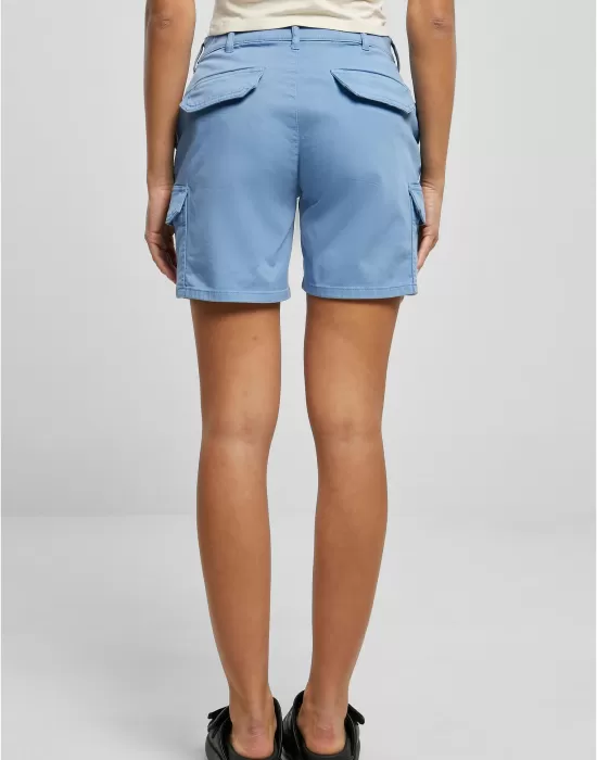 Дамски къси карго панталони в светлосин цвят Urban Classics Ladies Cargo Shorts, Къси панталони - Hoodstyle.bg