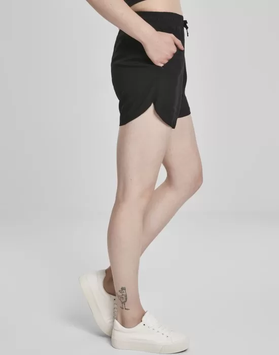 Дамски къси панталони от вискоза в черен цвят Urban Classics Ladies Viscose Resort Shorts black, Къси панталони - Hoodstyle.bg