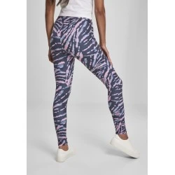 Дамски клин Urban Classics Ladies High Waist Tie Dye Leggings darkshadow/pink 