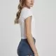 Дамска къса тениска в бял цвят Urban Classics Ladies Cropped Rib Tee white XXL, Тениски - Hoodstyle.bg