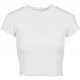 Комплект от 2 тениски в черно и бяло Urban Classics Ladies Cropped Rib Tee 2-Pack, Тениски - Hoodstyle.bg