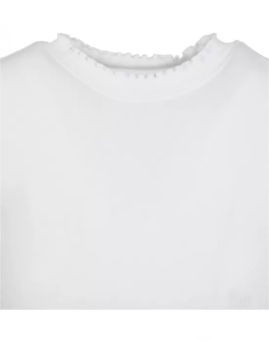 Комплект от 2 тениски в черно и бяло Urban Classics Ladies Cropped Rib Tee 2-Pack, Тениски - Hoodstyle.bg