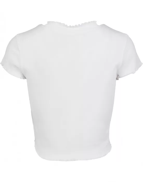 Комплект от 2 тениски в черно и бяло Urban Classics Ladies Cropped Rib Tee 2-Pack, Тениски - Hoodstyle.bg