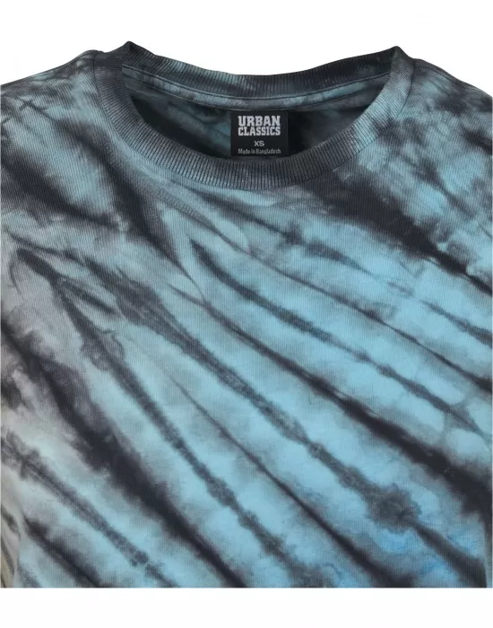 Дамска тениска Urban Classics Ladies Tie Dye Boyfriend Tee black, Тениски - Hoodstyle.bg