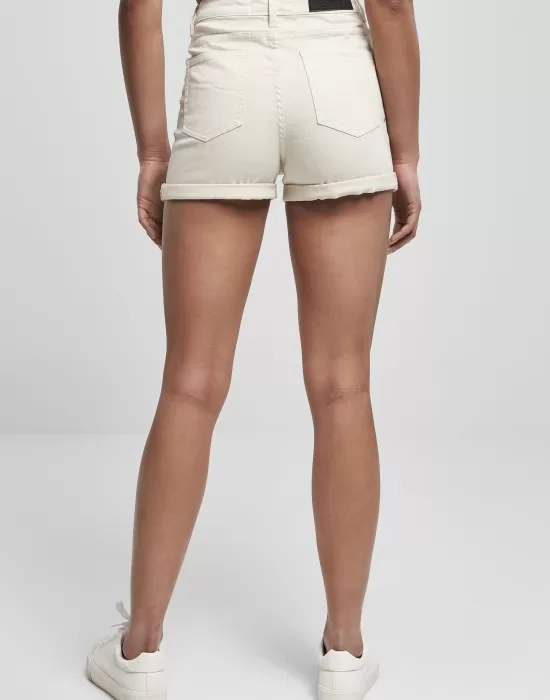 Дамски къси дънкови панталони в пясъчен цвят Urban Classics 5 Pocket Shorts, Къси панталони - Hoodstyle.bg