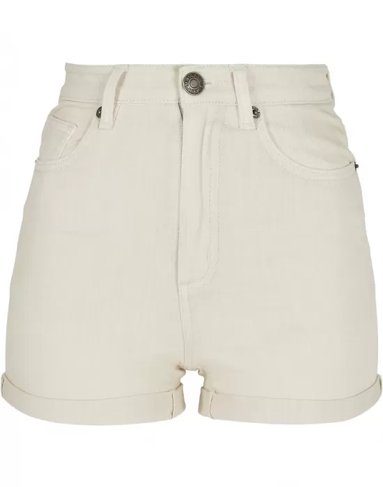 Дамски къси дънкови панталони в пясъчен цвят Urban Classics 5 Pocket Shorts, Къси панталони - Hoodstyle.bg