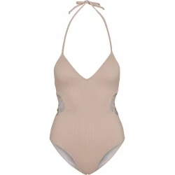 Цял бански в  розово Urban Classics Ladies Rib Swimsuit 