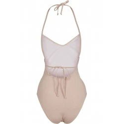 Цял бански в  розово Urban Classics Ladies Rib Swimsuit 