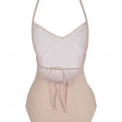 Цял бански в  розово Urban Classics Ladies Rib Swimsuit 