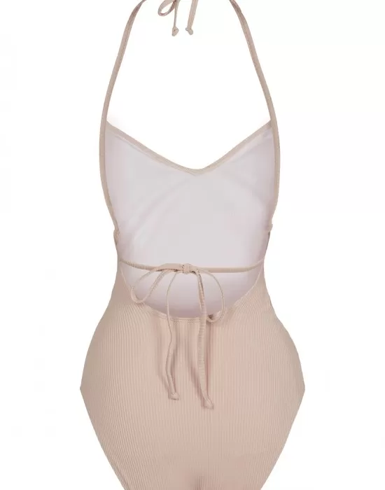 Цял бански в  розово Urban Classics Ladies Rib Swimsuit, Бански - Hoodstyle.bg