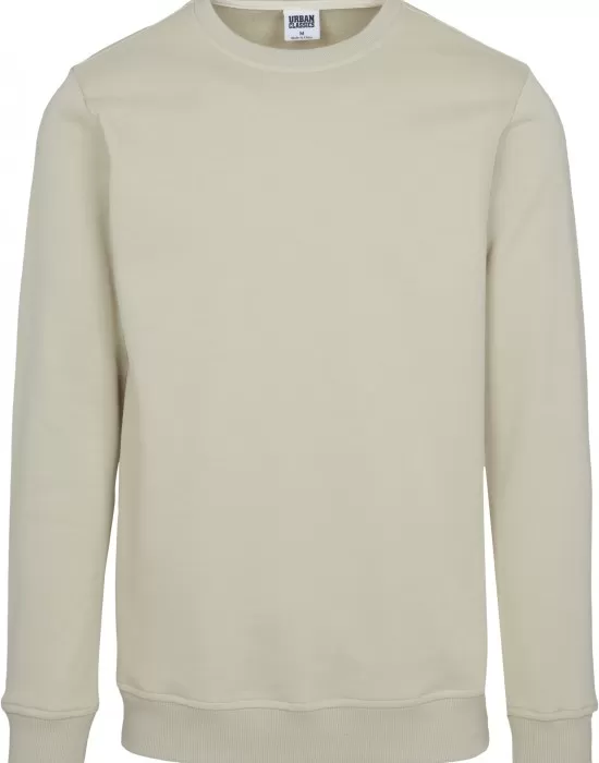 Мъжка блуза в бежово Urban Classics Basic Terry Crew, Блузи - Hoodstyle.bg