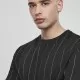 Мъжка черна тениска Urban Classics Oversized Pinstripe, Тениски - Hoodstyle.bg