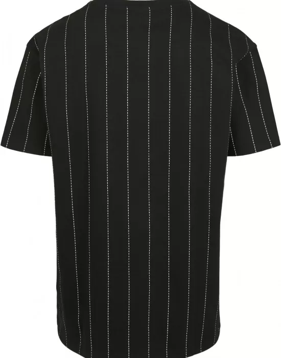 Мъжка черна тениска Urban Classics Oversized Pinstripe, Тениски - Hoodstyle.bg
