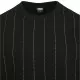 Мъжка черна тениска Urban Classics Oversized Pinstripe, Тениски - Hoodstyle.bg