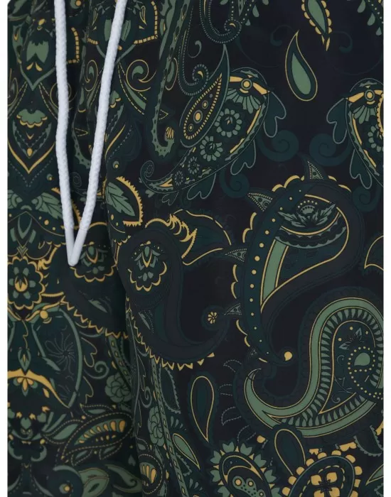 Мъжки бански в зелено Urban Classics Paisley, Къси панталони - Hoodstyle.bg