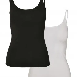 2 Броя Дамски Потници Ladies Basic Top 2-Pack black + white XXL