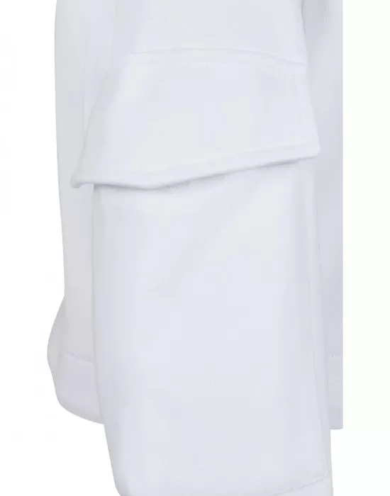 Дамски суичър в бяло Urban Classics Ladies Short Worker Hoody, Суичъри - Hoodstyle.bg