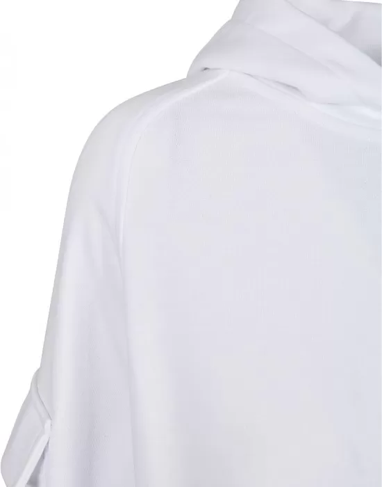 Дамски суичър в бяло Urban Classics Ladies Short Worker Hoody, Суичъри - Hoodstyle.bg