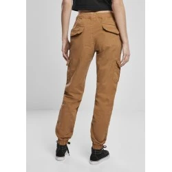 Дамски панталон в бежово от Urban Classics Ladies High Waist Cargo Jogging 