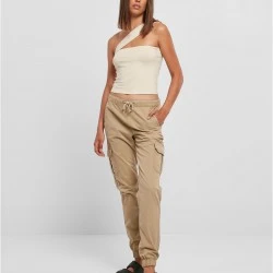Дамски карго панталон в бежов цвят Urban Classics Ladies Cargo Pants
