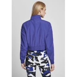 Дамско яке в лилав цвят Urban Classics Ladies Cropped Crinkle Nylon Pull Over