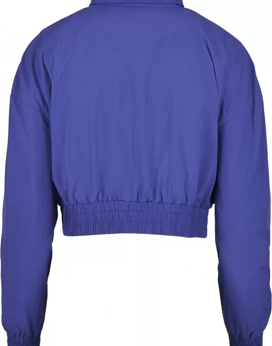 Дамско яке в лилав цвят Urban Classics Ladies Cropped Crinkle Nylon Pull Over, Якета - Hoodstyle.bg