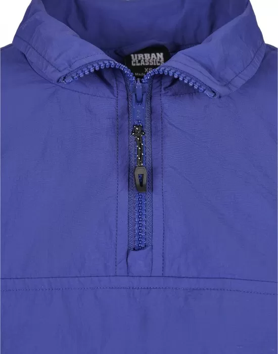Дамско яке в лилав цвят Urban Classics Ladies Cropped Crinkle Nylon Pull Over, Якета - Hoodstyle.bg