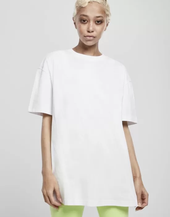 Широка дамска тениска в бял цвят Ladies Oversized Boyfriend Tee, Тениски - Hoodstyle.bg