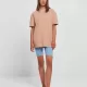 Дамска широка тениска в цвят праскова Urban Classics Boyfriend Tee, Тениски - Hoodstyle.bg