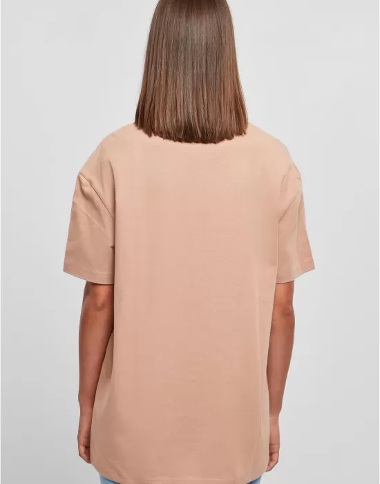 Дамска широка тениска в цвят праскова Urban Classics Boyfriend Tee, Тениски - Hoodstyle.bg