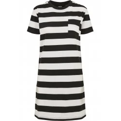 Дамска рокля в черно и бяло Urban Classics Ladies Stripe Boxy Tee Dress 