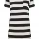 Дамска рокля в черно и бяло Urban Classics Ladies Stripe Boxy Tee Dress, Рокли - Hoodstyle.bg