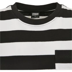 Дамска рокля в черно и бяло Urban Classics Ladies Stripe Boxy Tee Dress 