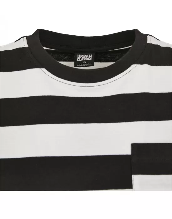 Дамска рокля в черно и бяло Urban Classics Ladies Stripe Boxy Tee Dress, Рокли - Hoodstyle.bg