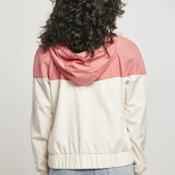 Дамска ветровка в розово и пясъчно Urban Classics Ladies Arrow Windbreaker 