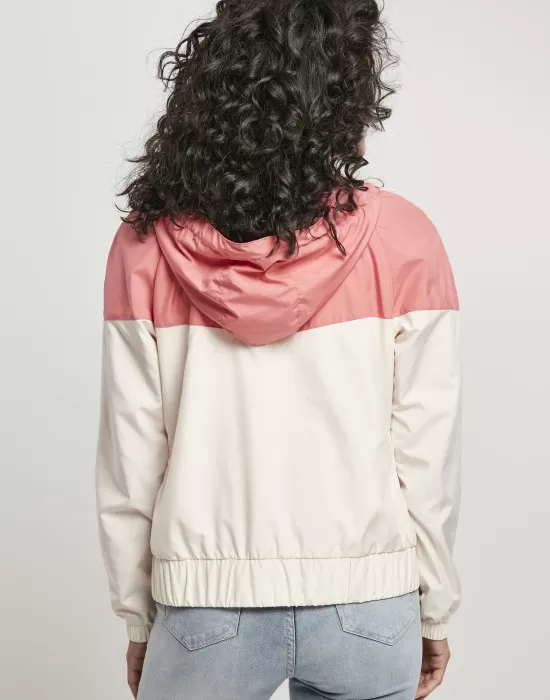 Дамска ветровка в розово и пясъчно Urban Classics Ladies Arrow Windbreaker, Якета - Hoodstyle.bg