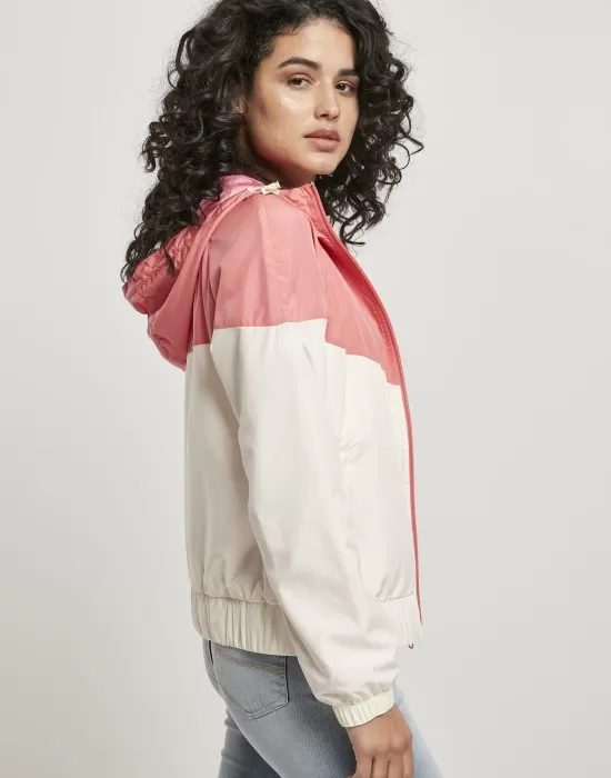 Дамска ветровка в розово и пясъчно Urban Classics Ladies Arrow Windbreaker, Якета - Hoodstyle.bg