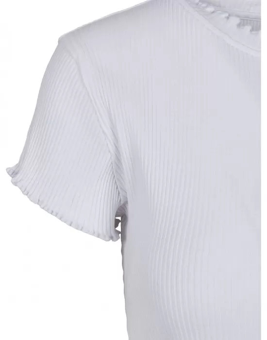 Дамска рокля в бяло Urban Classics Ladies Rib Tee Dress, Рокли - Hoodstyle.bg
