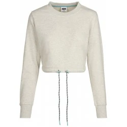Дамска блуза в светлосиво Urban Classics Ladies Oversized Cropped Crewneck