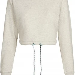 Дамска блуза в светлосиво Urban Classics Ladies Oversized Cropped Crewneck