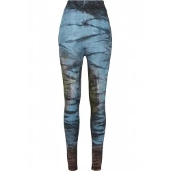 Дамски клин в черно и синьо Urban Classics Ladies Cotton Tie Dye High Waist Leggings 