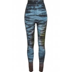 Дамски клин в черно и синьо Urban Classics Ladies Cotton Tie Dye High Waist Leggings 